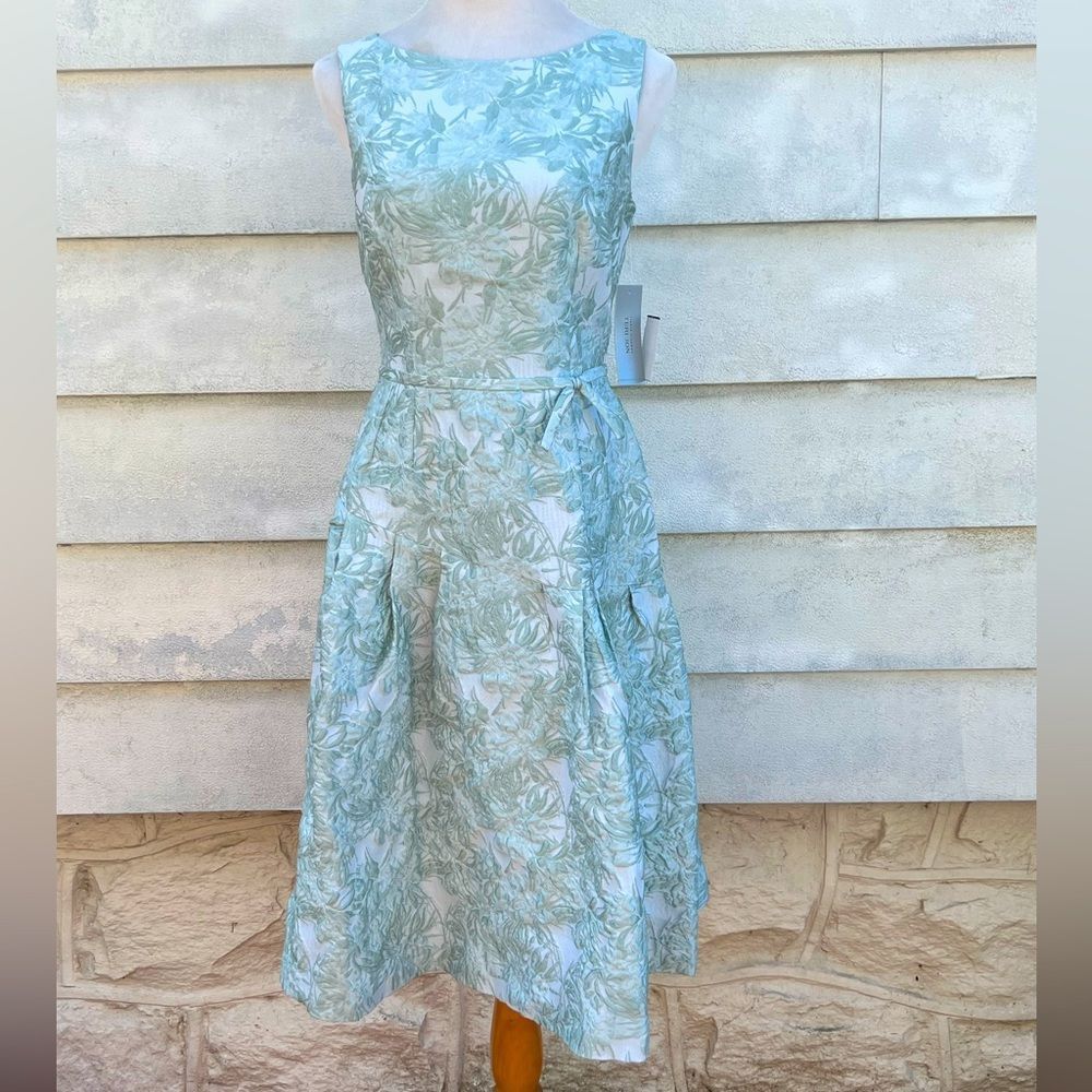 **** Teri Jon Jacquard Sleeveless Aline Dress Size 6 (F)